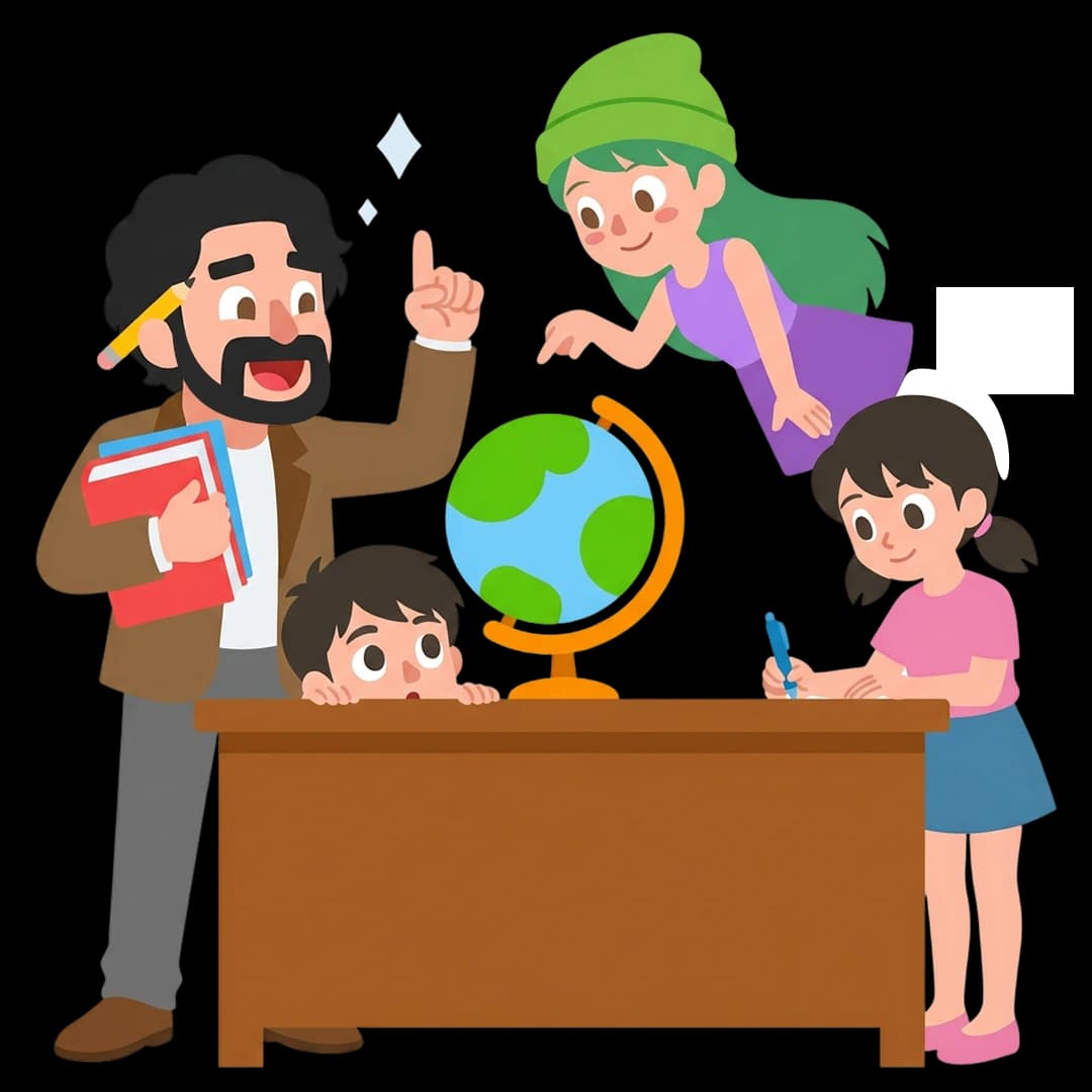 Thầy giáo và các học sinh